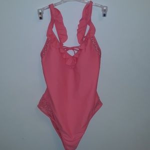 STYLISH PINK ONE-PIECE BATHING SUIT